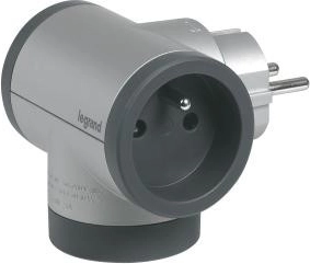 Verteiler 2x2P+Z mit USB A+C - Aluminium/Grafit