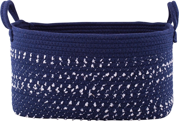 Rechthoekige gevlochten opbergmand granaatblauw 27 × 37 × 20 cm