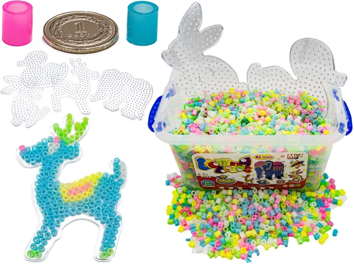 Glow-in-the-dark iron-on beads XXL set 6000 pieces