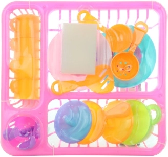Play Kitchen Dish Set with Drying Rack