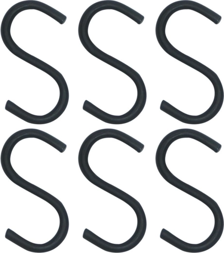 Haken für Küchenreling schwarz 7,5 cm, Set 6 Stk.