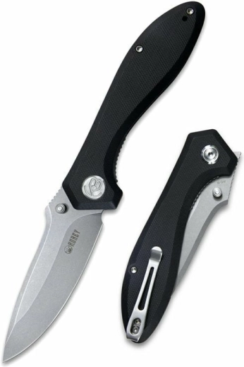 couteau de poche Kubey Ruckus Black 8,4 cm G10 avec clip