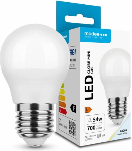LED lamp Globe Mini G45 7 W E27 koel wit 700 lm