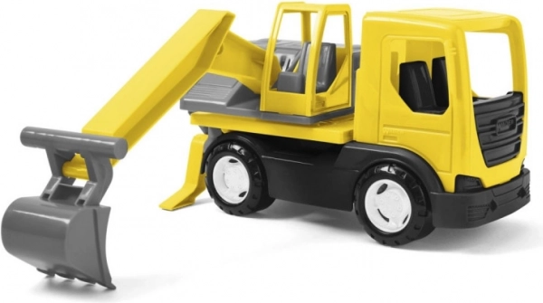 Movable arm and bucket for realistic play