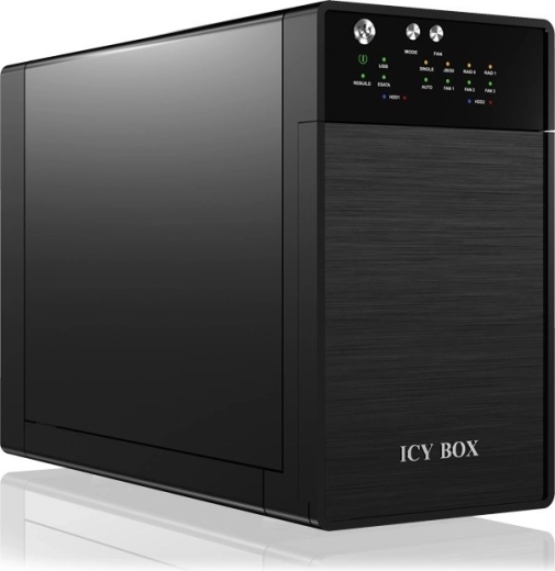 Externe RAID-behuizing ICY BOX voor 2× 3,5" SATA-schijven met USB 3.0 en eSATA