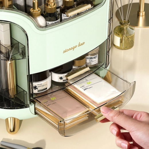 Two pull-out drawers for clear organization