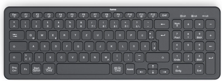 Kabellose Tastatur Hama WK-300 Schwarz