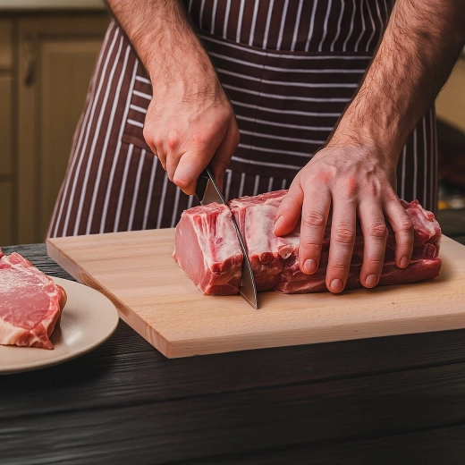 Stabiele plank, ook voor vlees en zwaarder werk
