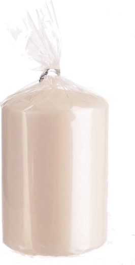 Bougie cylindrique brillante en or rose 7 × 10 cm