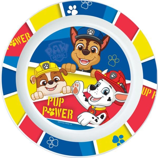 Assiette en plastique PAW Patrol 22 cm bleue