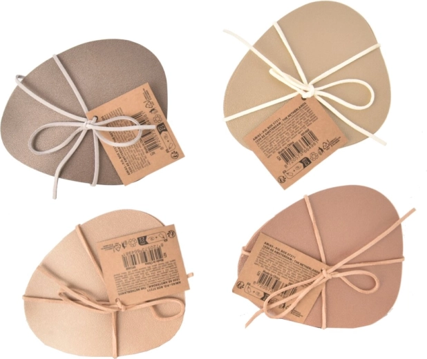 Untersetzer aus UH-Kunststoff in Metallic-Optik 13 × 11 cm, Set 4 Stk. (Farbmix)