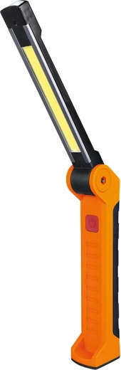 Solight oplaadbare LED-werklamp 500 lm + 70 lm (COB, USB-C) zwart-oranje