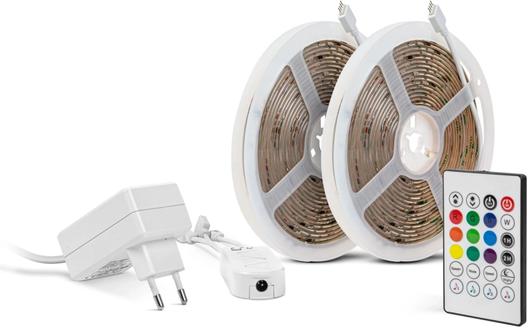 Zwei LED-Streifen, unendliche Lichtmöglichkeiten