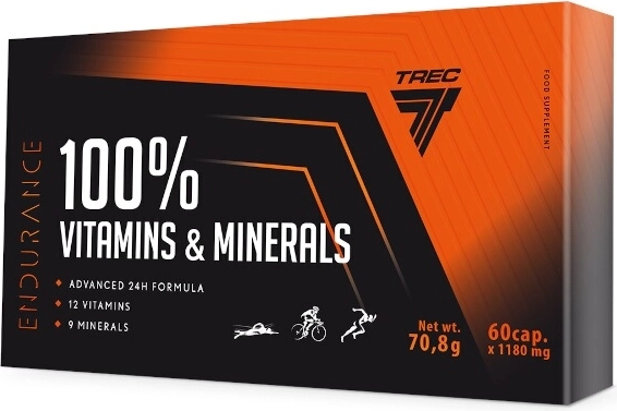 Trec Endurance 100% vitamines & mineralen multivitaminen voor sporters 60 capsules