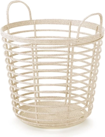Korb mit Griffen Zanzi Basket Eco Wood 37,4 cm – cremefarben