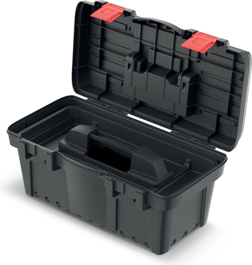 Durable plastic and practical lid compartments