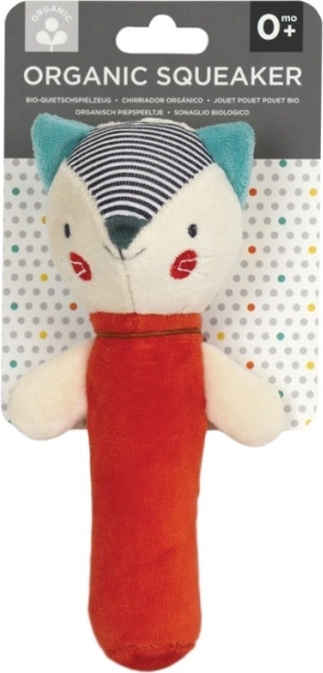 Petit Collage Fox Squeaker Rattle