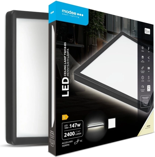 Modee vierkante plafond-LED-lamp TS018-BS 18 W 4000 K 2400 lm