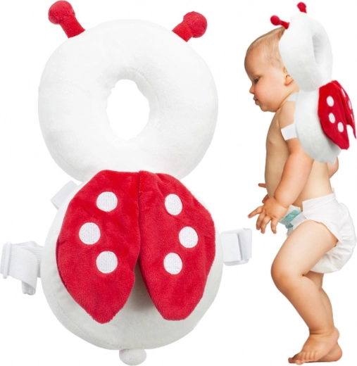 Protective backpack for first steps – head pillow for babies – Ladybug
