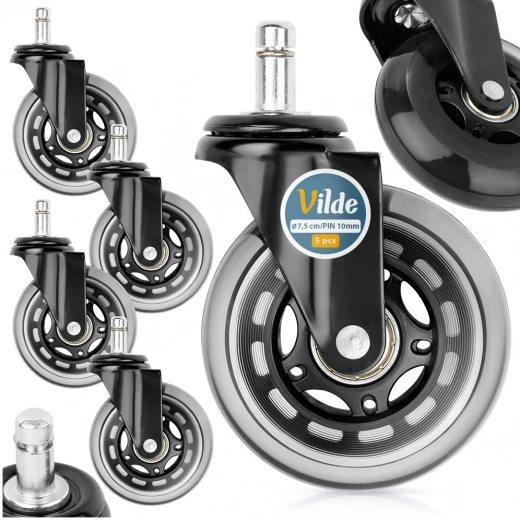 Quiet and smooth rolling on hard floors