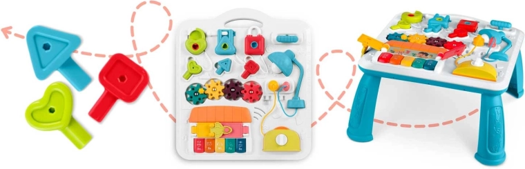 2 en 1 : panneau amovible et table stable