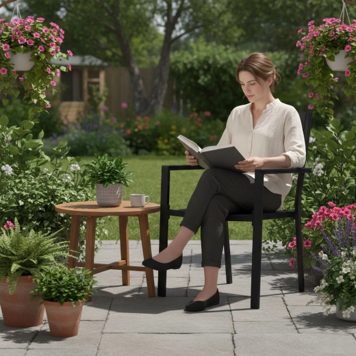 Comfort dankzij brede zitting en armleuningen