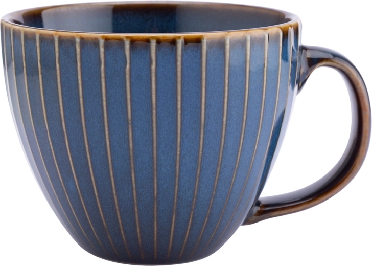 Altom Design ceramic Jumbo mug Reactive Stripes 450 ml blue