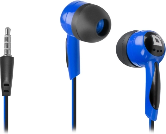 Écouteurs filaires intra-auriculaires DEFENDER Basic 604 noir‑bleu