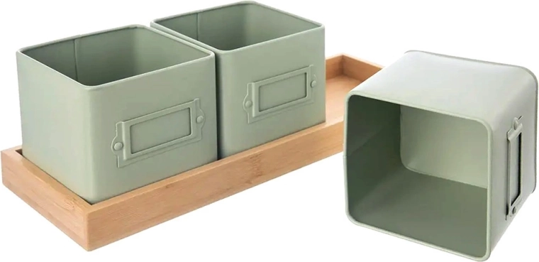 Emplacement pour étiquette sur chaque pot