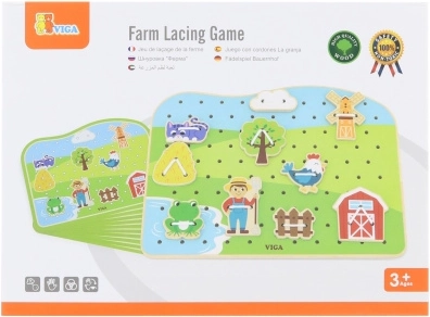 Wooden Lacing Game Farm – VIGA