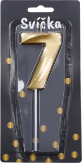 Party kaars nummer 7 goud