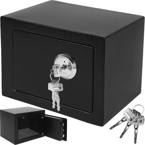 Coffre métallique compact avec serrure à clé