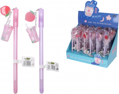 Gelpen met sleutelhanger in de vorm van een drankje