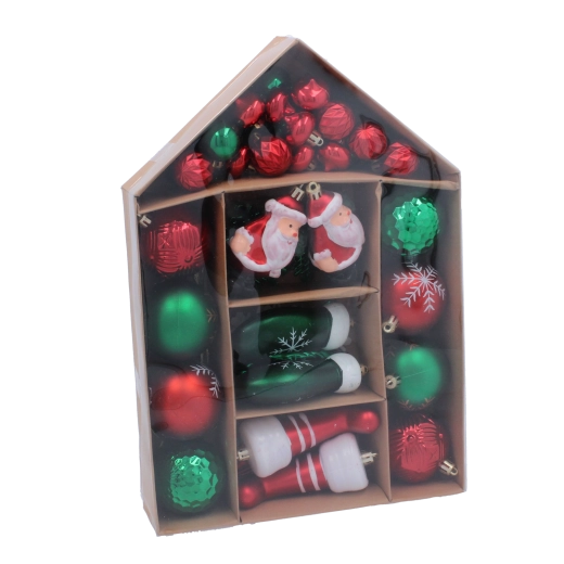 Complete mix van 66 decoraties voor een harmonieuze boom