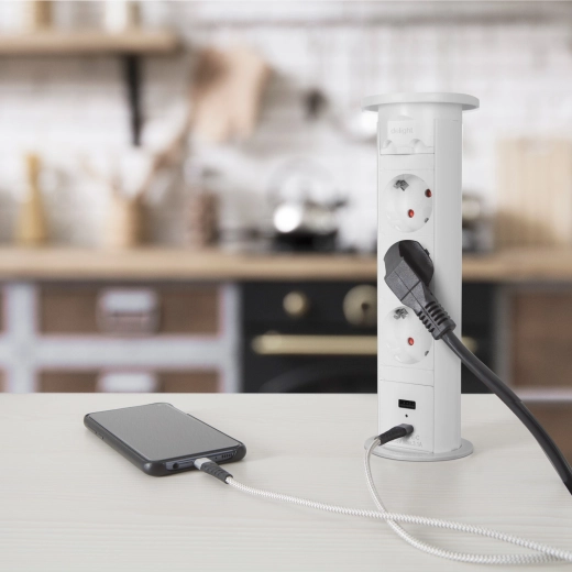 Power and USB charging within reach