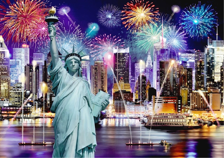 Indrukwekkend nachtelijk New York-thema