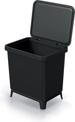 Poubelle Systema 29 l en plastique recyclé – noire