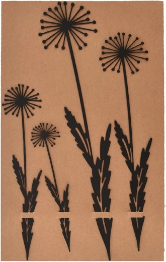 Piques métalliques en forme de fleur noirs – 4 pcs