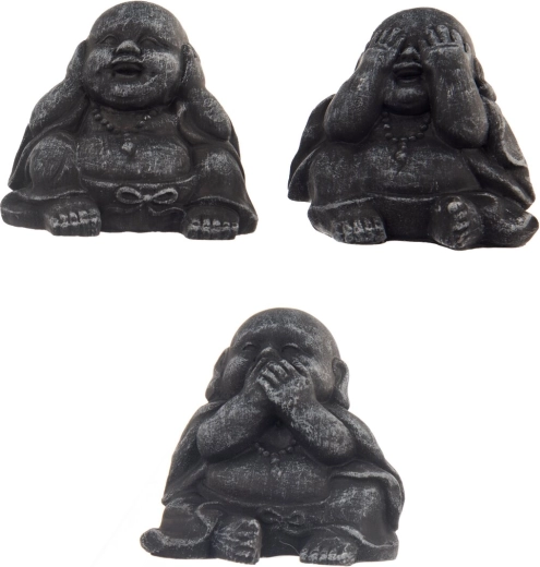 Ceramic Sitting Buddha Decoration 8 × 7 × 8 cm (mix of 3 variants)