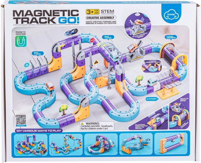STEM play with a magnetic track