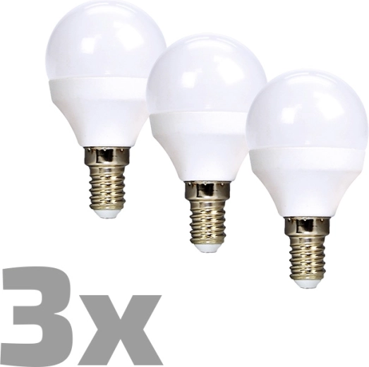 Ecolux LED-lamp miniglobe E14 6 W 3000 K 450 lm (3-pack)