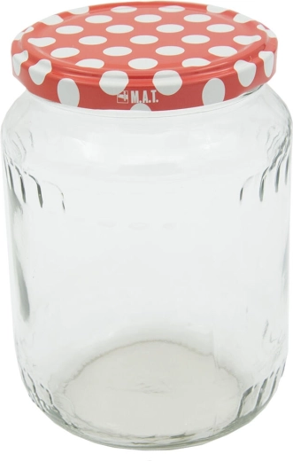 Canning Jars 720 ml TWIST 82 with Polka Dot Lids, 8 pcs
