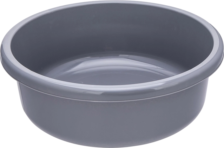 Runde Kunststoffschüssel 13,5 l grau