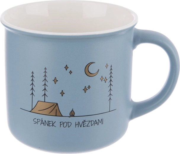 Porcelain mug Travel CZ 0.4 l blue
