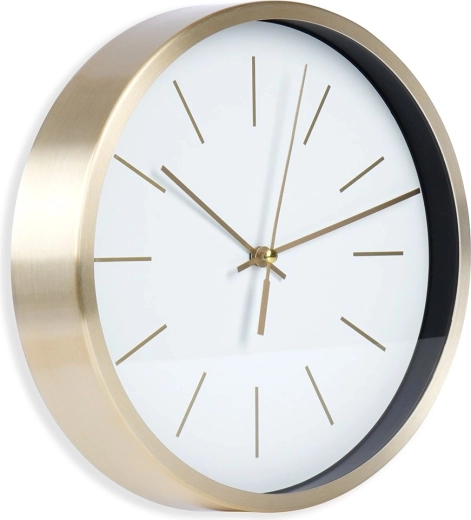 Wanduhr weiß und gold 25 cm