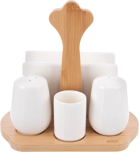 Tout réuni sur une élégante base en bambou