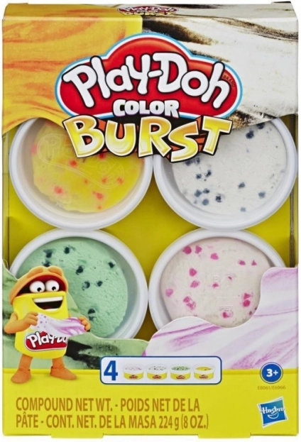 Play-Doh modeling compound Color Burst set – 4 tubs with a tool