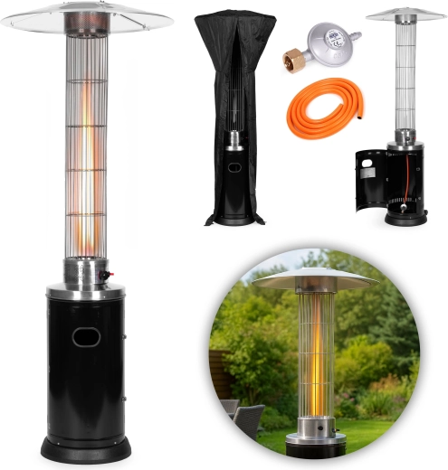 Chauffage de terrasse au gaz MultiGarden 9 kW avec détendeur, tuyau et housse de protection