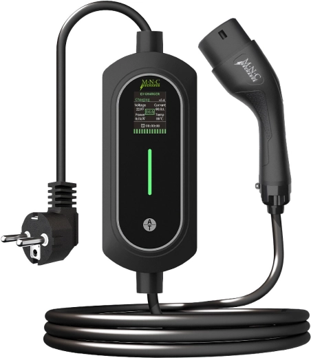 Station de recharge portable pour véhicules électriques Type 2 avec sac, 5 m, 3,5 kW