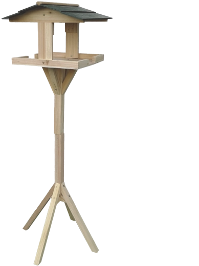 Mangeoire en bois pour oiseaux sur pied 100 cm